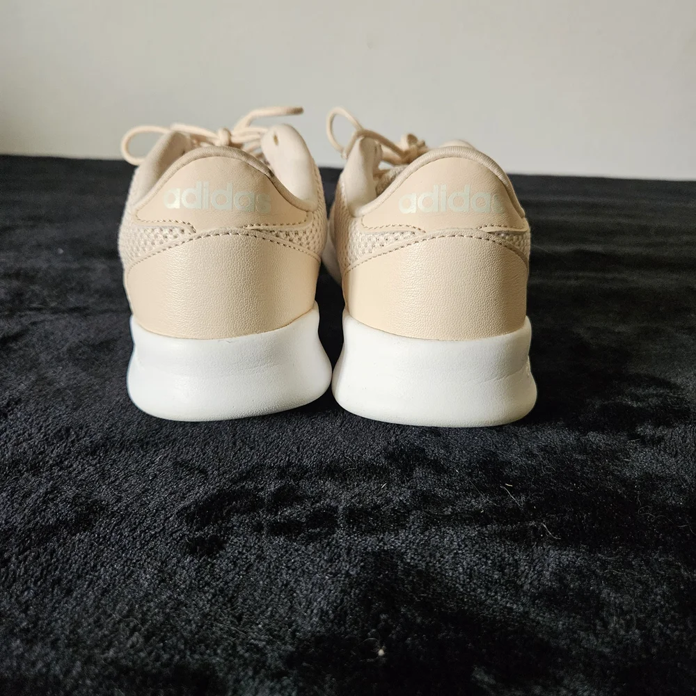 Adidas Cream Sneakers Knit Upper Minimalist Design